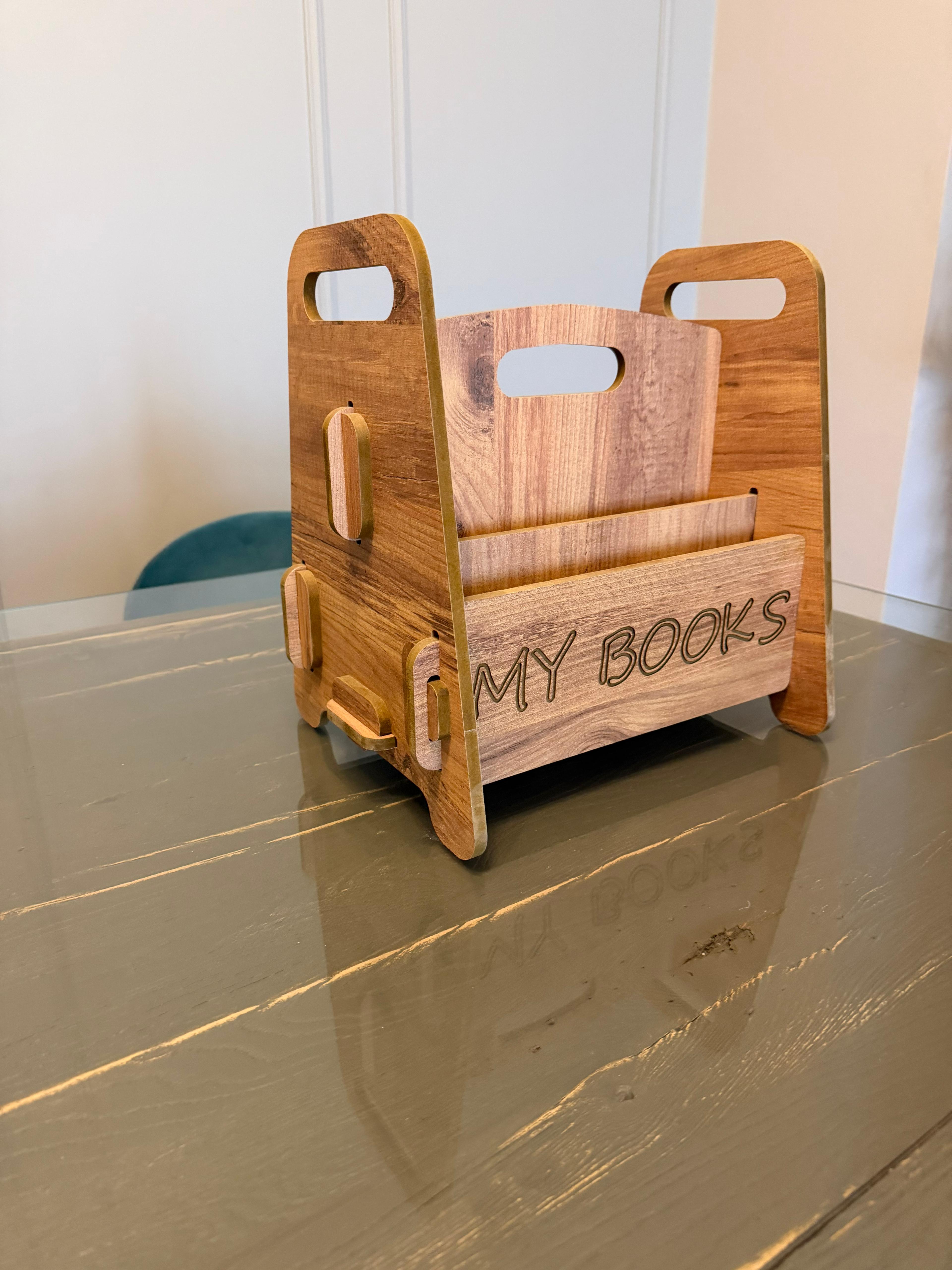 Wooden Kitchen Organizer Shelf | MDF Countertop Storage Rack for Home Organization - detail view for shoppers