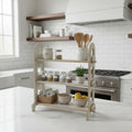 Wooden Kitchen Organizer Shelf | MDF Countertop Storage Rack for Home Organization - close up of the product detail