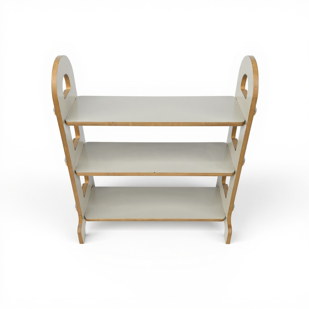 Wooden Kitchen Organizer Shelf | MDF Countertop Storage Rack for Home Organization - front view of the product