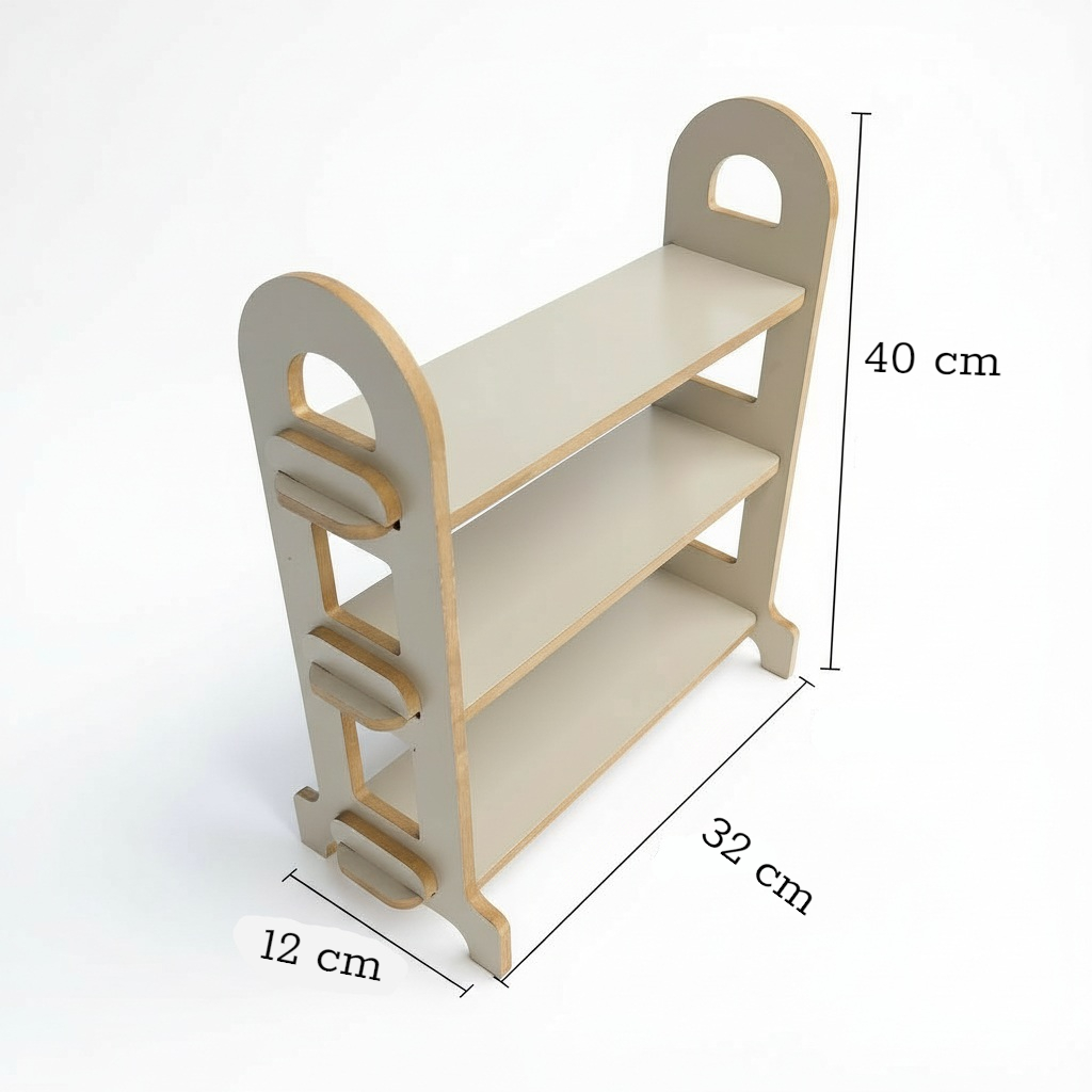 Wooden Kitchen Organizer Shelf | MDF Countertop Storage Rack for Home Organization - additional product photo