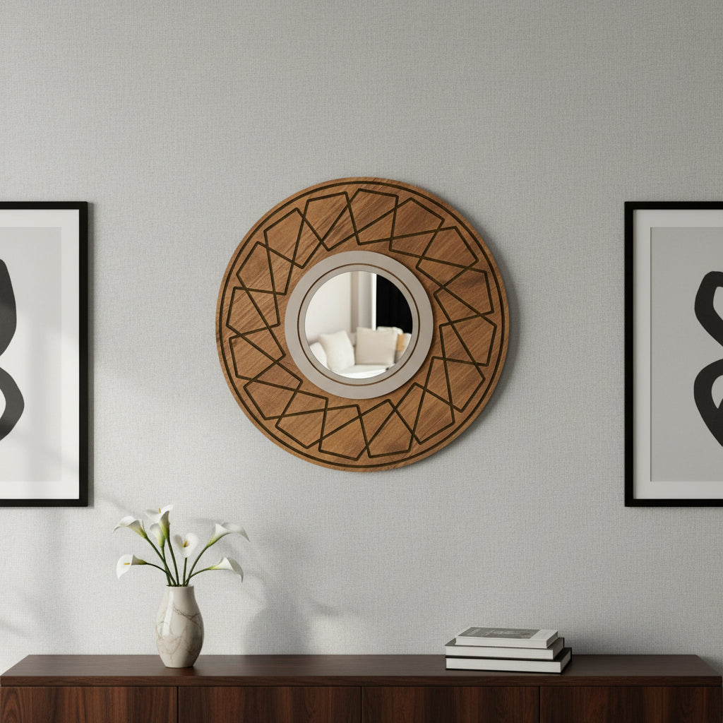 Beech Wood Key Holder Rack, Wall Mounted Wooden Key Hanger for Entryway, Natural Home Organiser - main product view
