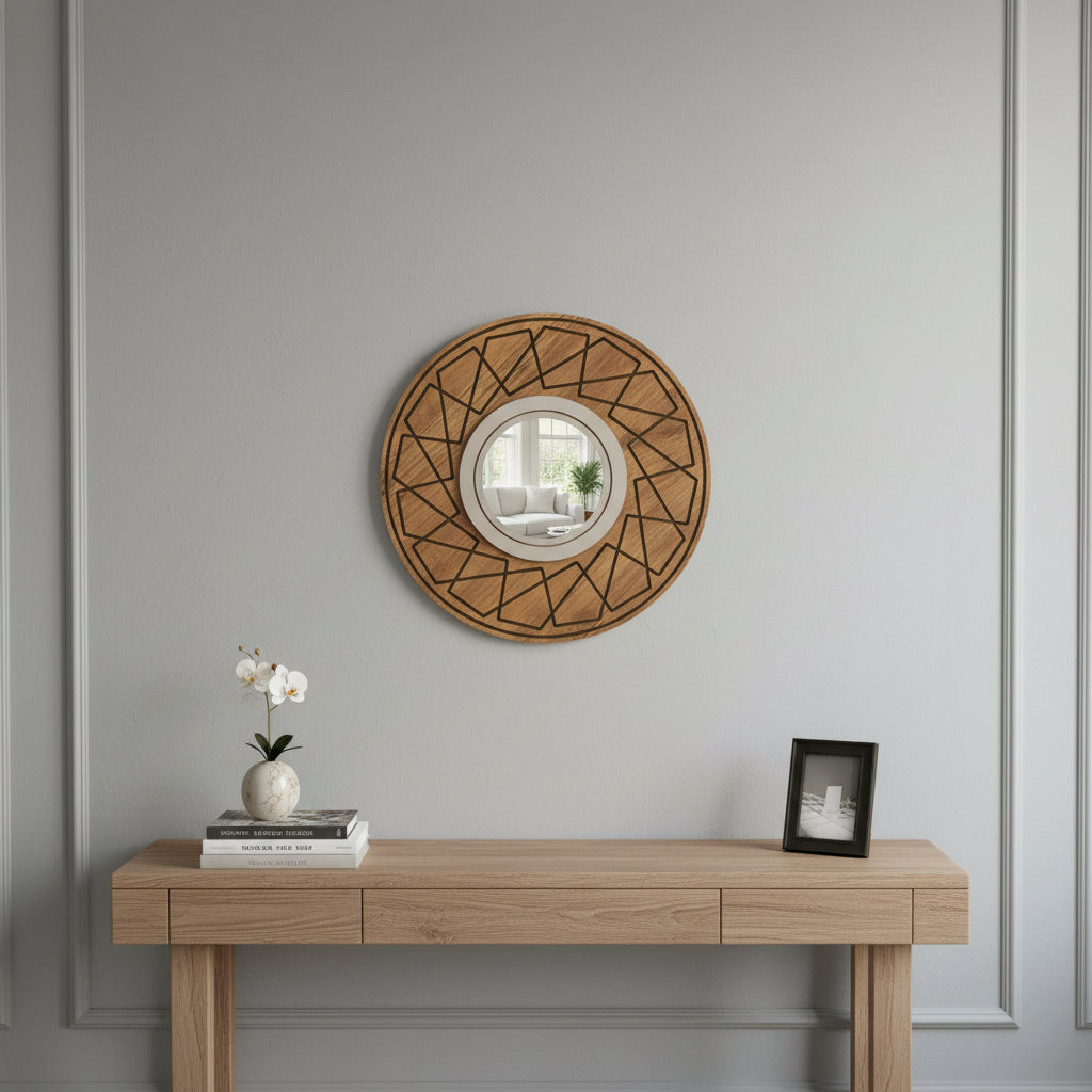 Beech Wood Key Holder Rack, Wall Mounted Wooden Key Hanger for Entryway, Natural Home Organiser - detail view for shoppers