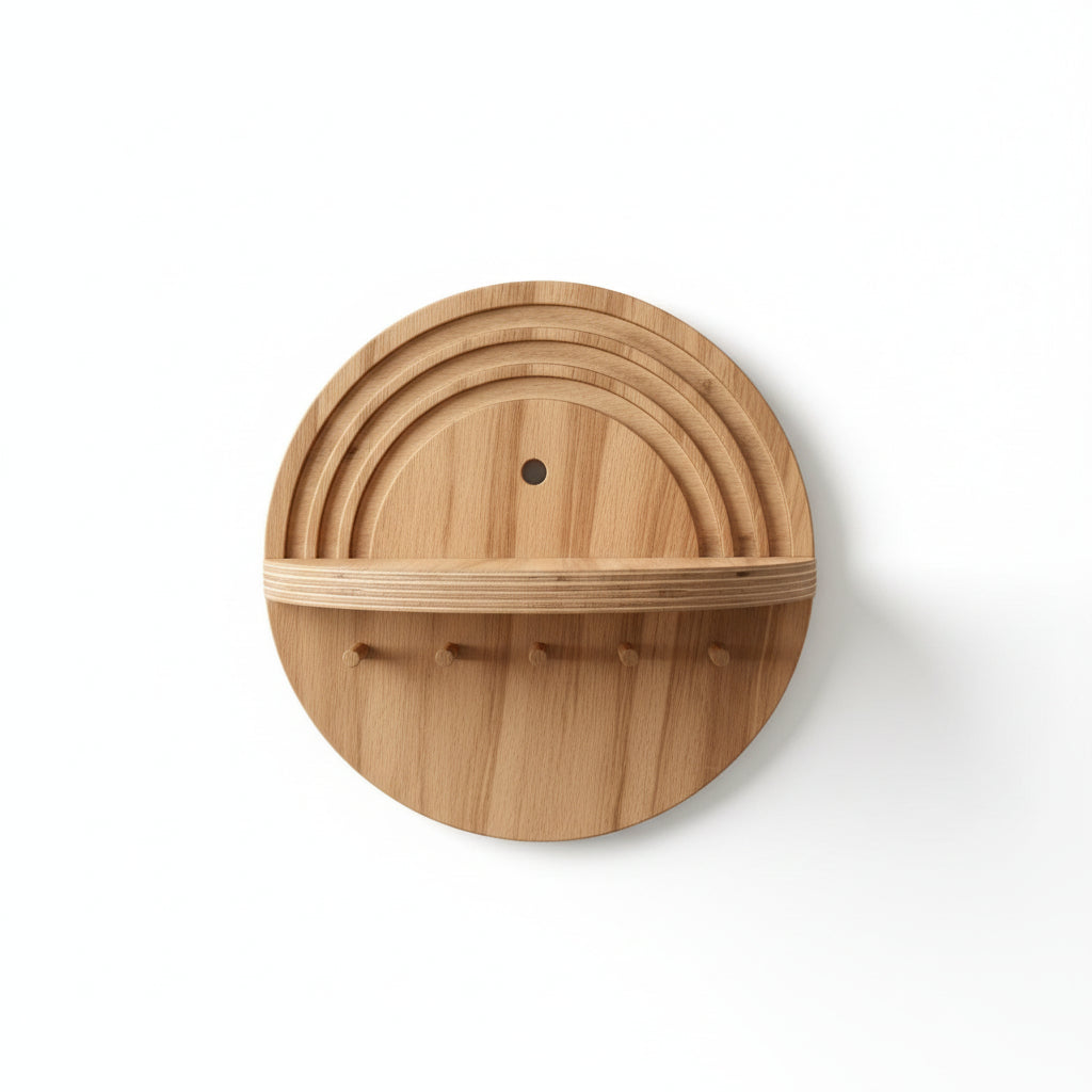 Natural Wooden Slide Activity Toy for Kids | Large Wooden Play Piece | Handcrafted Home Playroom Toy - wood material and finish detail