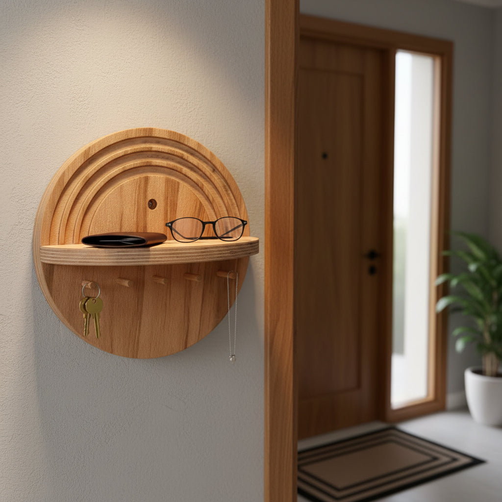 Natural Wooden Slide Activity Toy for Kids | Large Wooden Play Piece | Handcrafted Home Playroom Toy - scale and shape detail