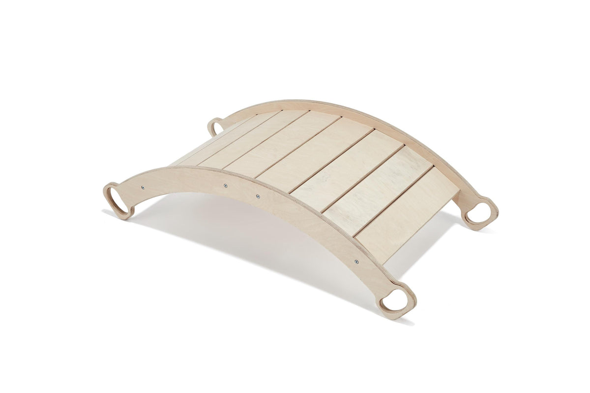 Birch Wood Baby Balance Board: Montessori Toddler Toy with Organic Cotton Pillow - Etsy source listing image