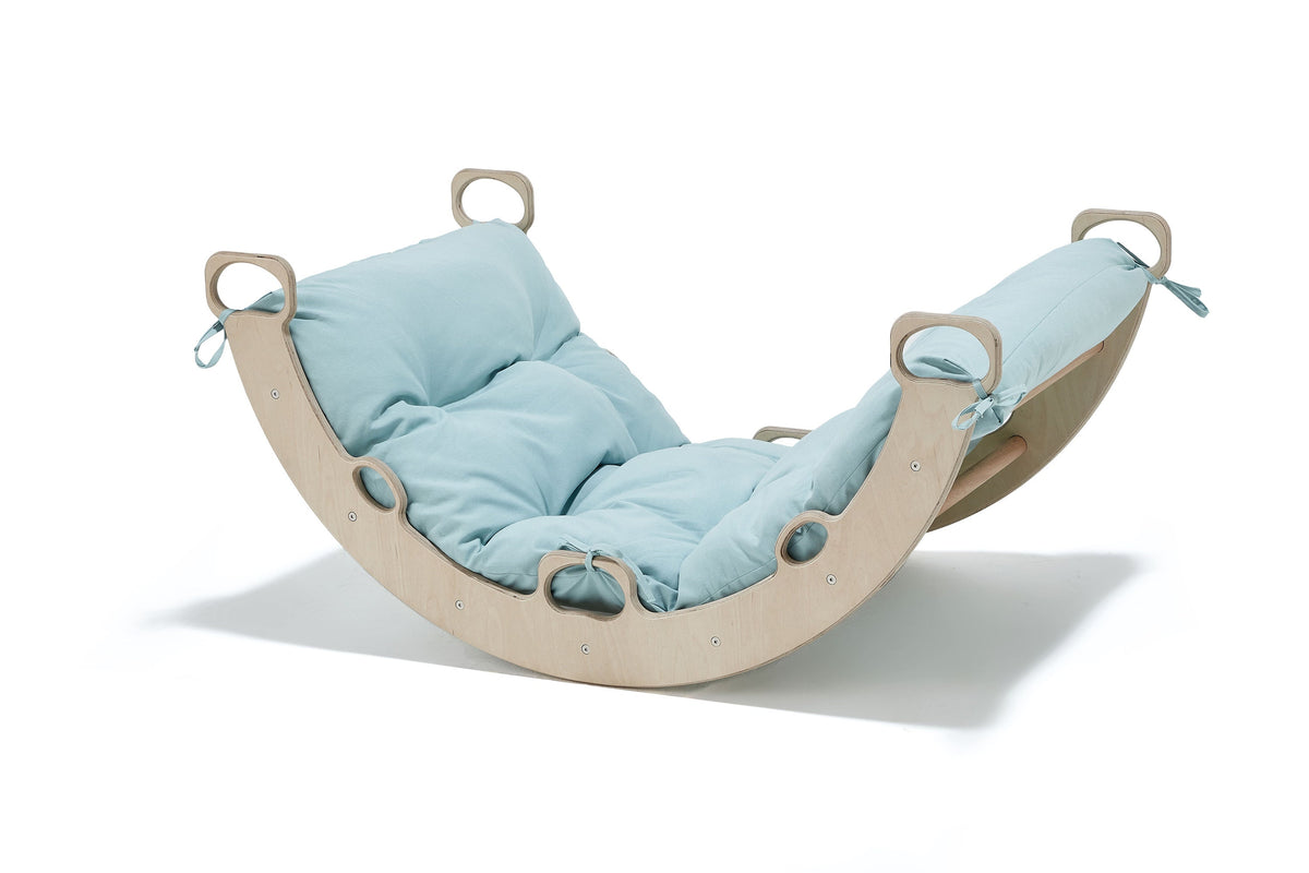 Montessori Arch Rocker with Pillow: Wooden Climbing Toy for Toddlers - Etsy source listing image