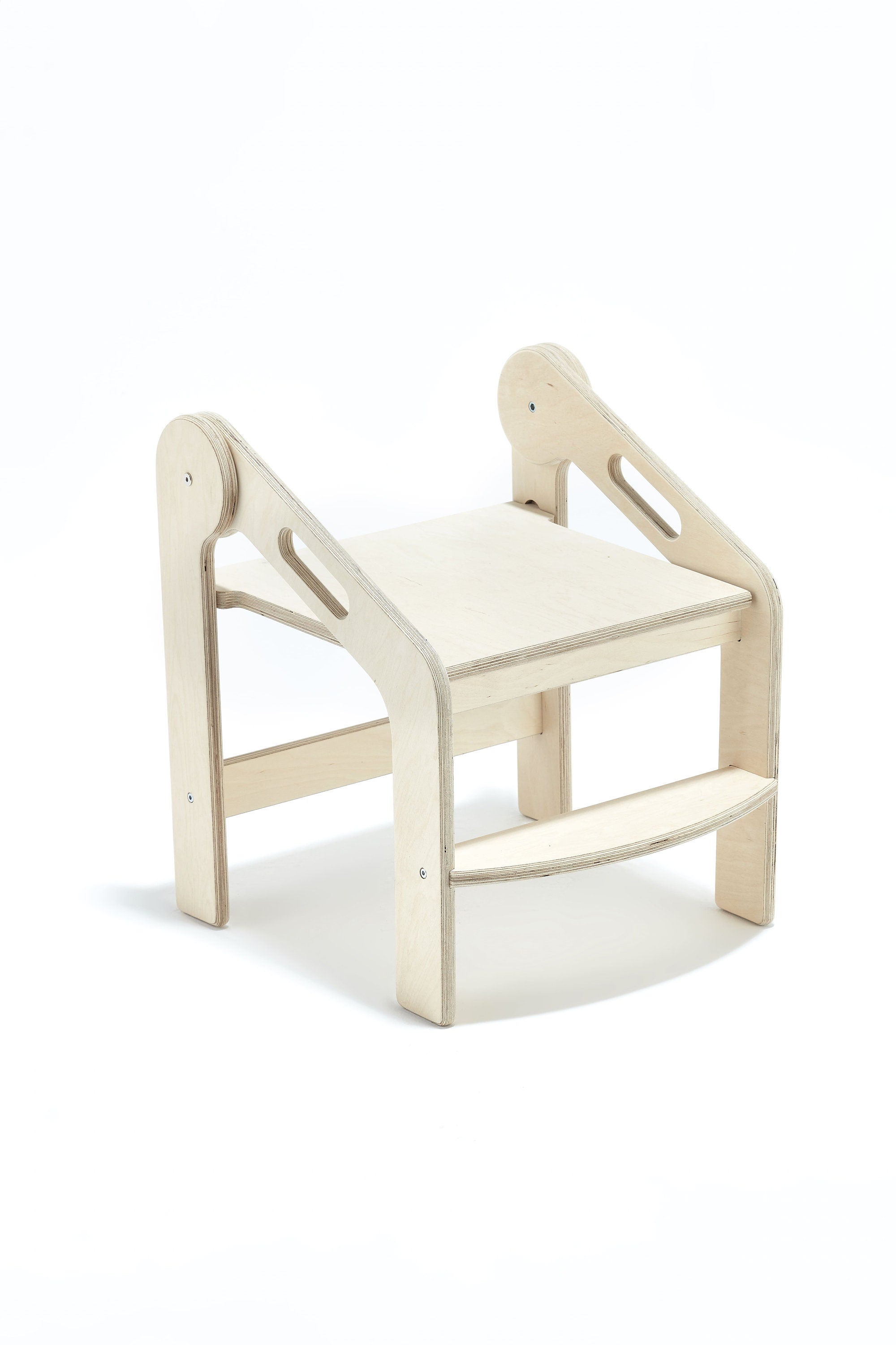 Folding Birchwood Step Stool: Toddler Learning Tower - Etsy source listing image