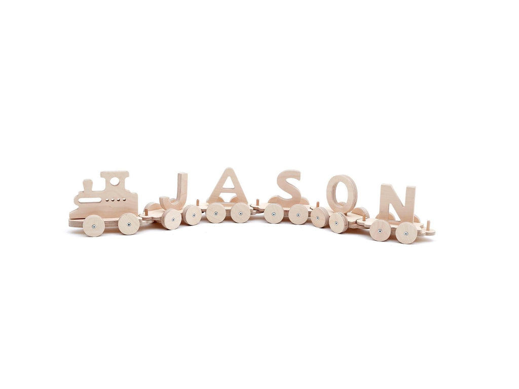 Handmade Wooden Train Toy: Personalized Montessori Gift - Etsy source listing image