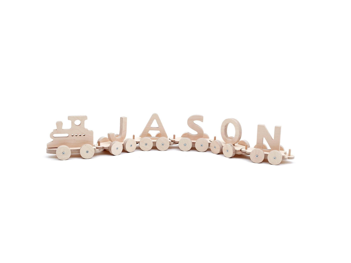 Handmade Wooden Train Toy: Personalized Montessori Gift - Etsy source listing image
