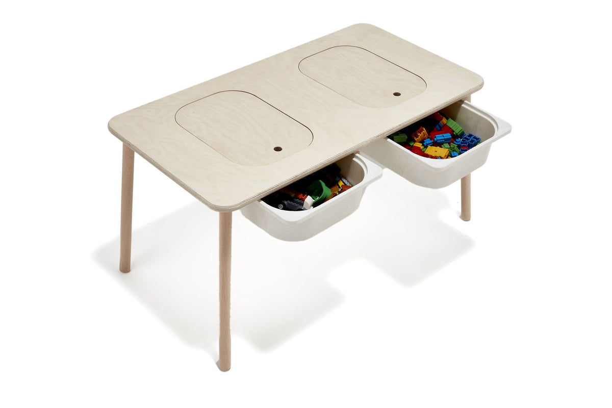 Birch Plywood Sensory Table with Chair: Montessori Kids Play Table - Etsy source listing image