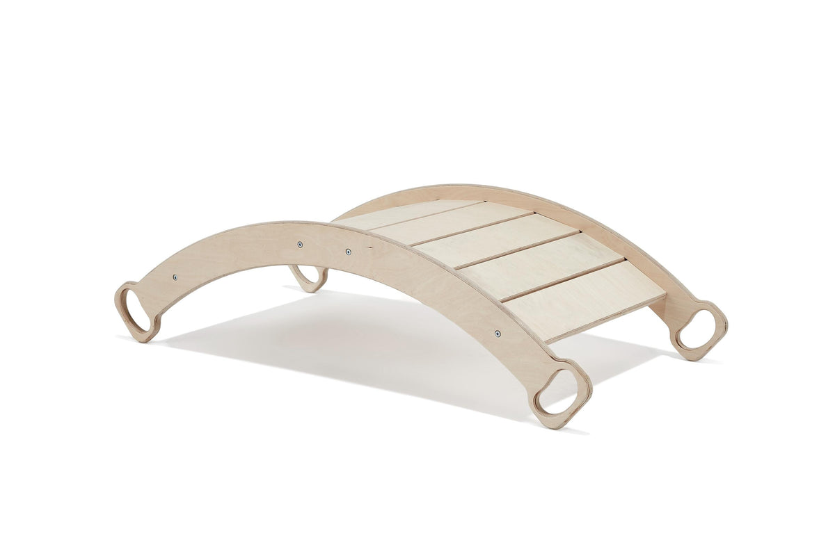 Birch Wood Baby Balance Board: Montessori Toddler Toy with Organic Cotton Pillow - Etsy source listing image
