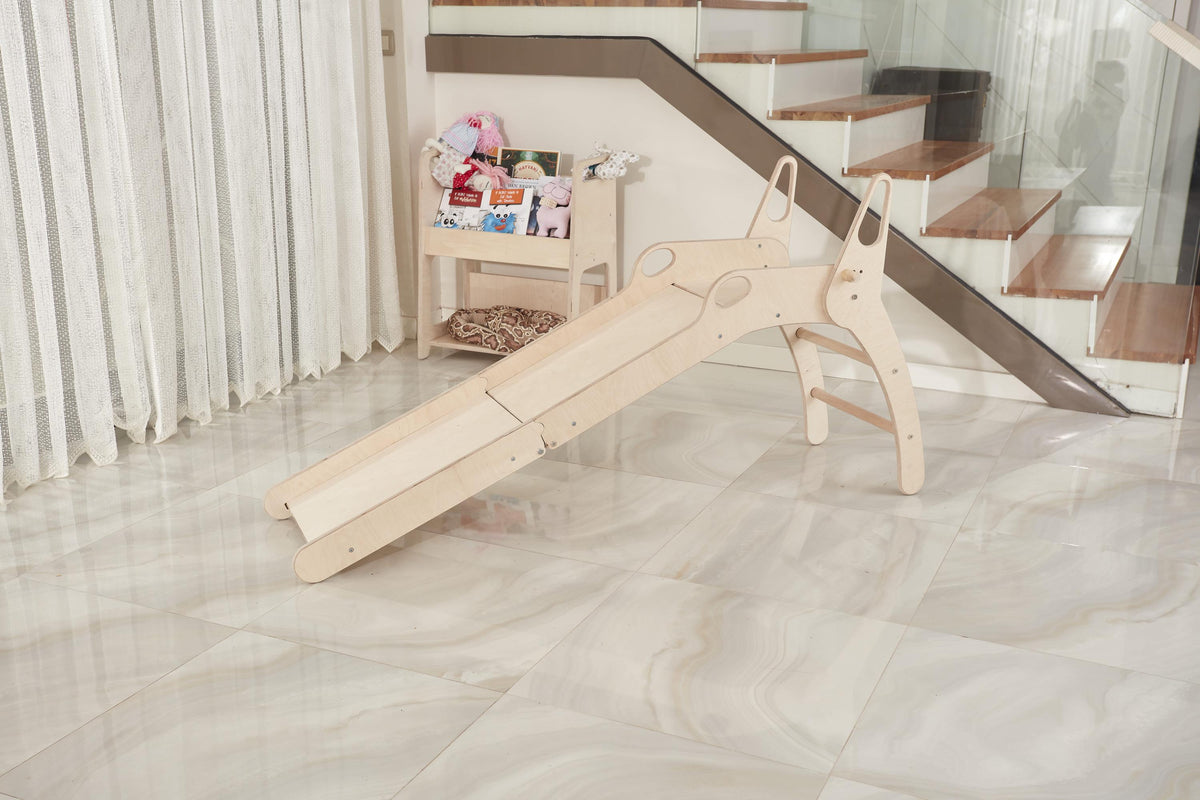 Large Wooden Folding Slide for Toddler: Montessori Toy - Etsy source listing image