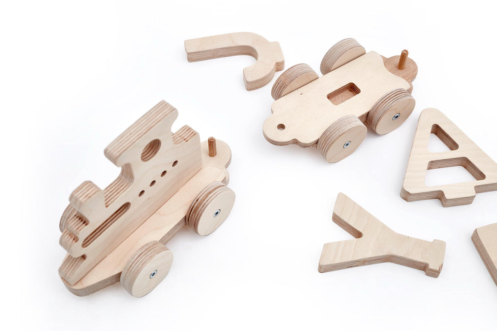 Handmade Wooden Train Toy: Personalized Montessori Gift - Etsy source listing image