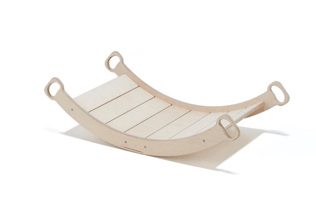 Birch Wood Baby Balance Board: Montessori Toddler Toy with Organic Cotton Pillow - Etsy source listing image