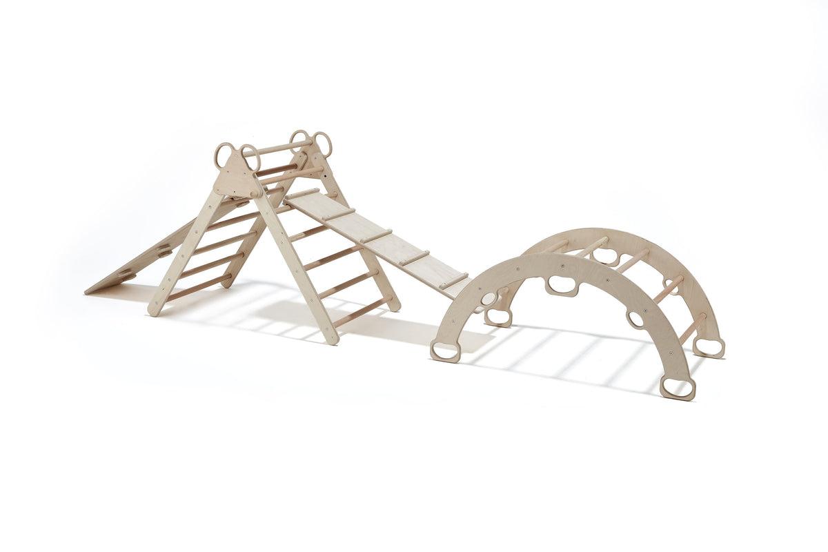 Montessori Climbing Arch with Map Pillow - Wooden Swing for Toddlers - Etsy source listing image