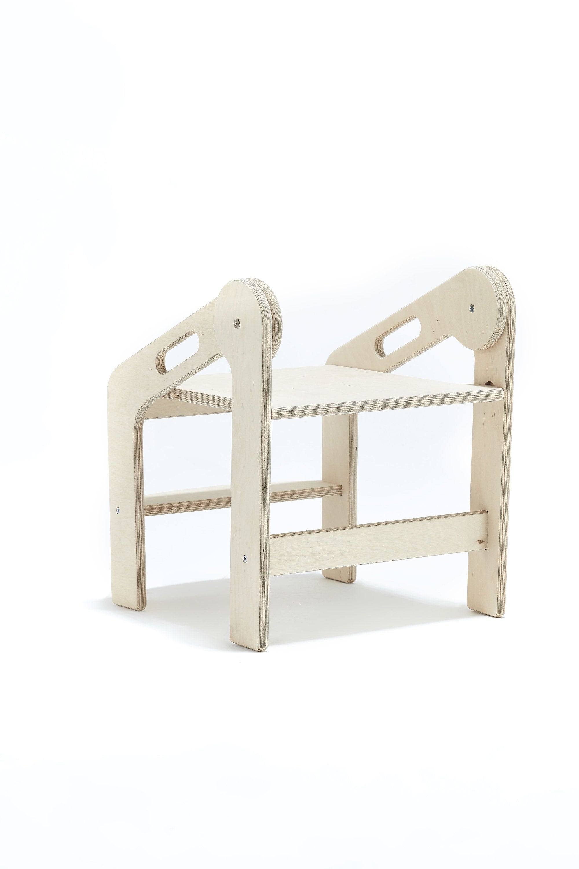 Folding Birchwood Step Stool: Toddler Learning Tower - Etsy source listing image