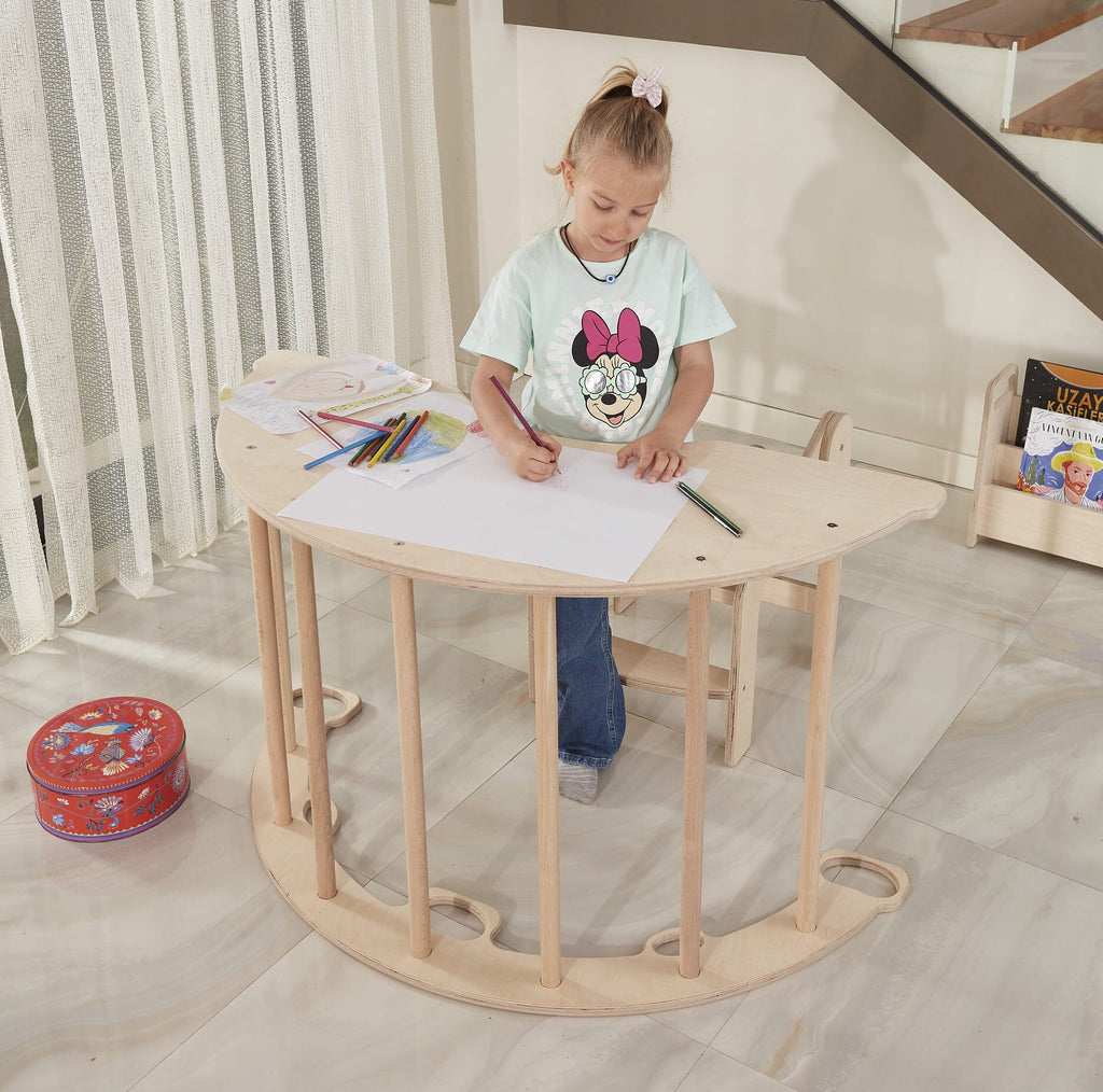 Montessori Furniture, Indoor Climbing Arch Wood Baby Gym, Waldorf kids - Etsy source listing image