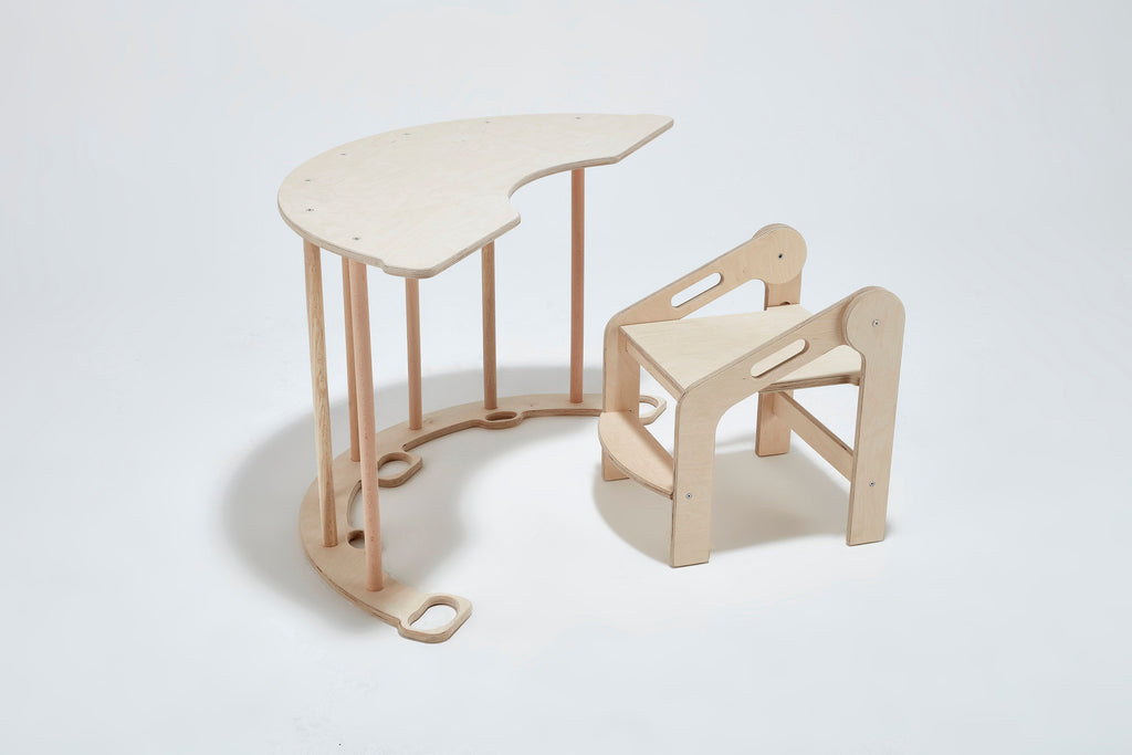 Montessori Furniture, Indoor Climbing Arch Wood Baby Gym, Waldorf kids - Etsy source listing image