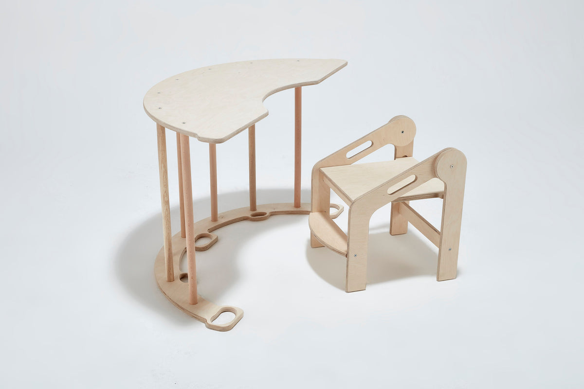 Montessori Furniture, Indoor Climbing Arch Wood Baby Gym, Waldorf kids - Etsy source listing image