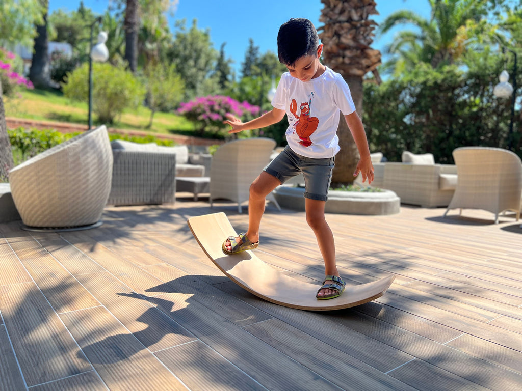 Wooden Balance Board for Toddler: Montessori Wobble Toy - Etsy source listing image