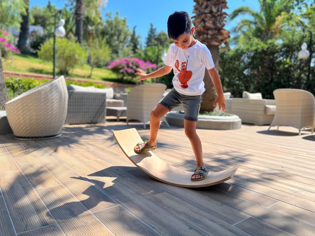 Wooden Balance Board for Toddler: Montessori Wobble Toy - Etsy source listing image