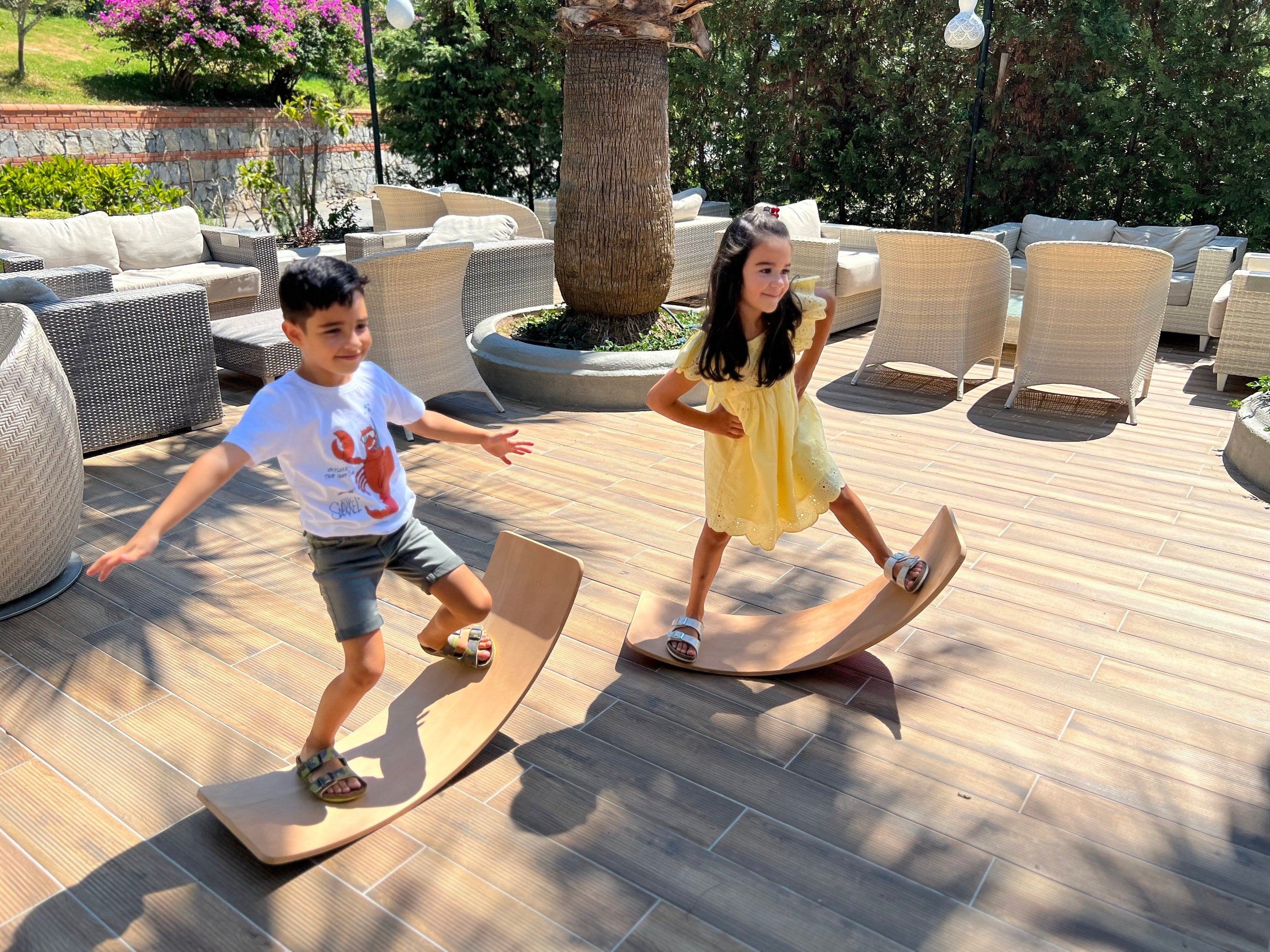 Wooden Balance Board for Toddler: Montessori Wobble Toy - Etsy source listing image