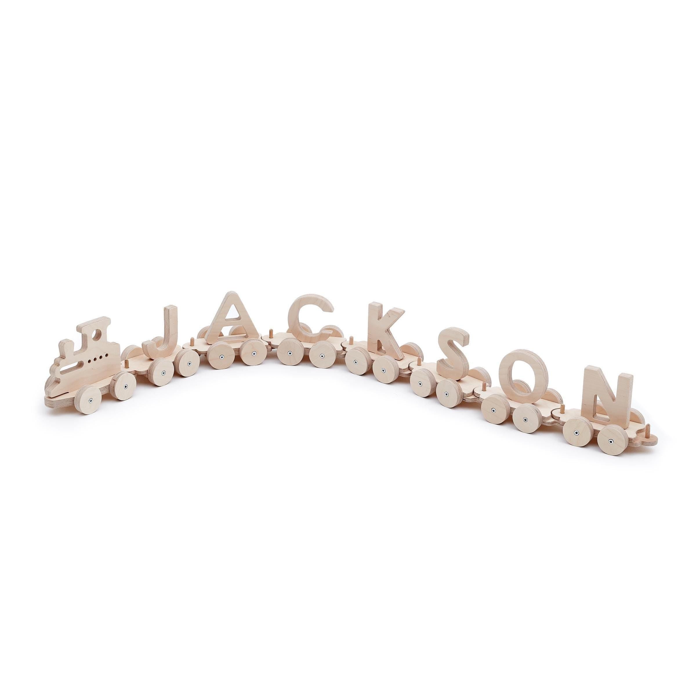 Handmade Wooden Train Toy: Personalized Montessori Gift - Etsy source listing image